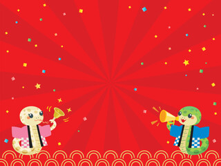 巳年のセールのバナーイラスト