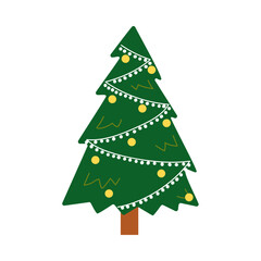 Cute collection of decorated christmas trees