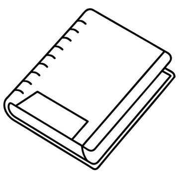 recommend clip art: notebook outline coloring book page line art illustration digital drawing
