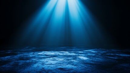 Blue Stage Lighting with Smoke