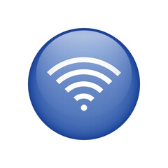 Wifi wireless network signal button icon for apps. Vector