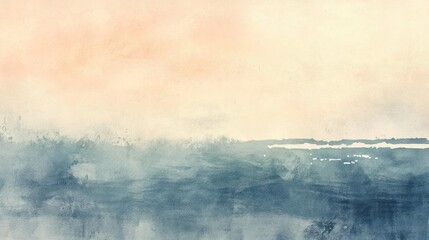 Obraz premium Serene watercolor landscape with soft hues, evoking calmness and tranquility, perfect for backgrounds or artistic projects.