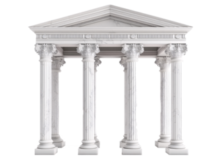 a white structure with columns