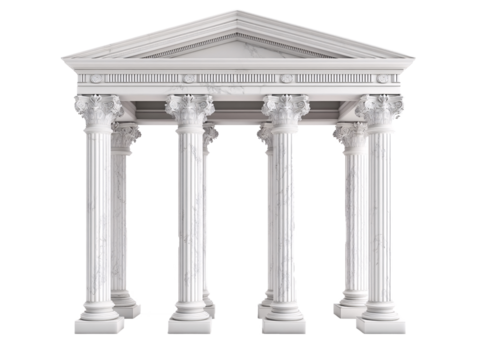 a white structure with columns