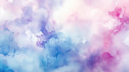 Fototapeta premium A soft, abstract watercolor background featuring gentle hues of pink, purple, and blue, ideal for creative projects.