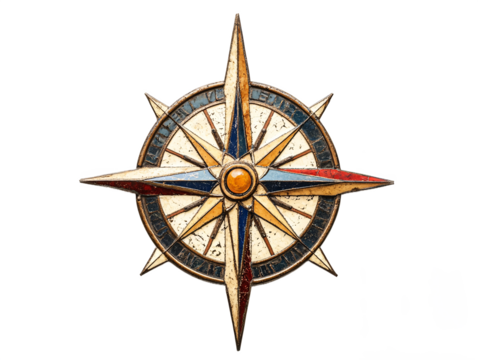 a compass on a white background