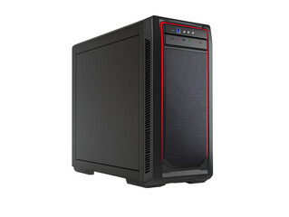 Obraz premium a black computer tower with red border