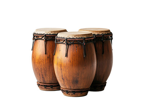 a group of wooden drums
