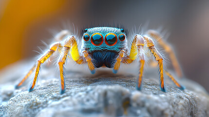 cute baby spiders on beautiful rocks