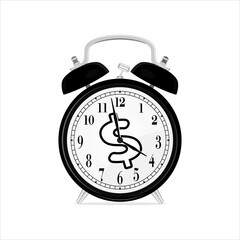 Alarm Clock Time Is Money Vector Image And Illustration