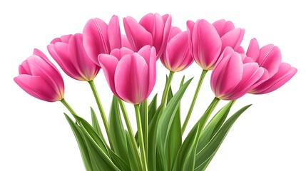 Fototapeta premium Delicate Pink Tulips Bouquet