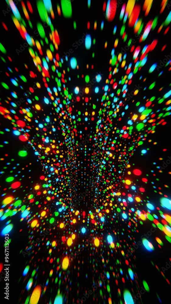 Poster colorful abstract light bokeh on dark background