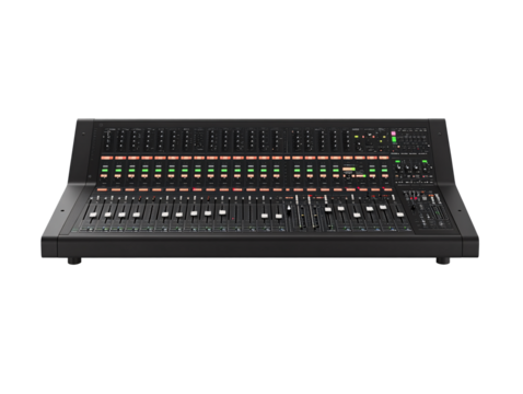 a black sound mixer with many buttons