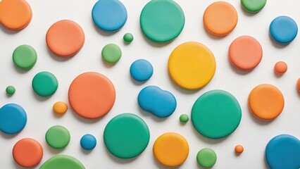 カラフルな3Dサークルとバブルアート