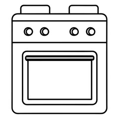 Obraz premium oven outline coloring book page line art illustration digital drawing