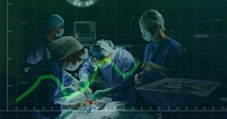 Animation of financial data processing over diverse surgeons - Powered by Adobe