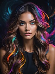 Fototapeta premium モダンでエレガントな女性ポートレート