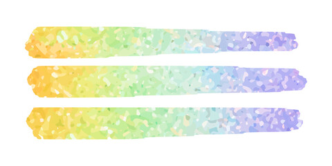 Obraz premium Brush stroke with multi colored glitter. Rainbow gradient paint stroke. Colorful rainbow background