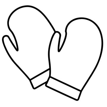 recommend clip art: oven mitts outline coloring book page line art illustration digital drawing