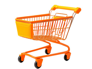 an orange shopping cart
