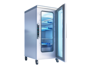Laboratory freezer. Isolated PNG