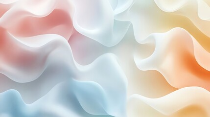 Obraz premium A colorful abstract background featuring soft waves and gradients in pastel shades, perfect for modern designs and visuals.