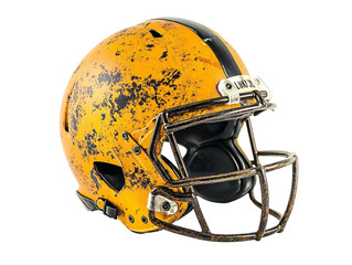 Fototapeta premium a yellow football helmet with black specks
