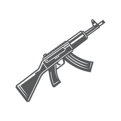 ak47 gun vector design template 