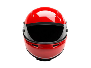 a red motorcycle helmet with black visor
