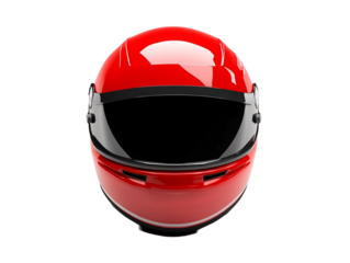 a red motorcycle helmet with black visor