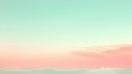 Obraz premium A serene pastel sky with subtle shades of blue and pink, creating a peaceful atmosphere perfect for relaxation and inspiration.