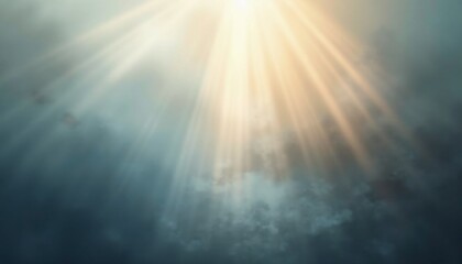 dreamlike glowing beams through smoky backdrop with ethereal ambiance