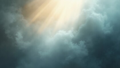 Obraz premium abstract ethereal light with glowing beams through smoky background