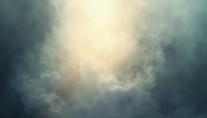 Fototapeta premium mystical blue-gray smoky ambiance with soft light beams