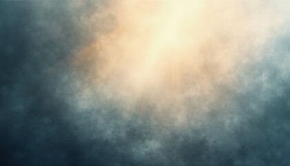 soft glowing light through misty smoky blue and gray