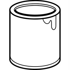 paint can outline coloring book page line art illustration digital drawing