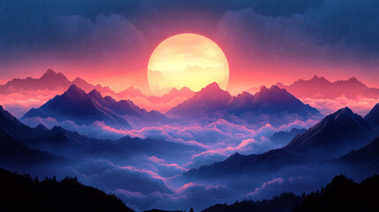 Scenic Mountain Sunset