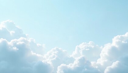 ethereal fluffy clouds with a calming blue and white gradient
