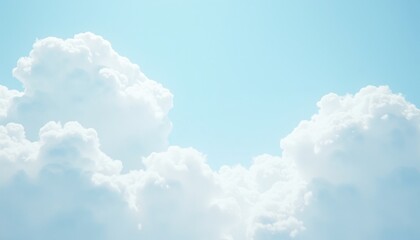 soft serene blue and white cloud background with gentle gradients, dreamy with copy space