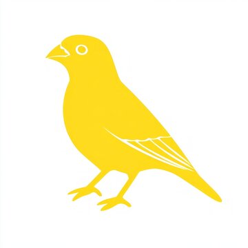 recommend clip art: A simple illustration of a yellow canary bird.