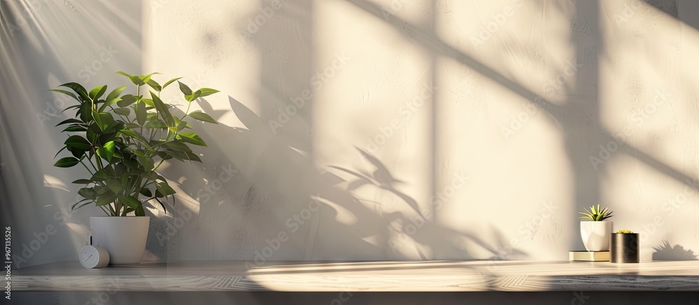 Aufkleber window shadow at my office with copy space image