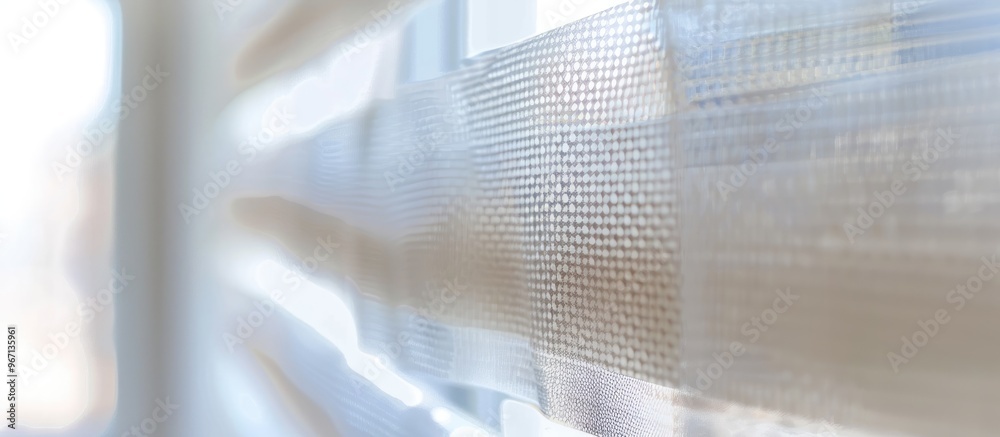Poster Polyester and PVC composition create a textured roller blind background with copy space image
