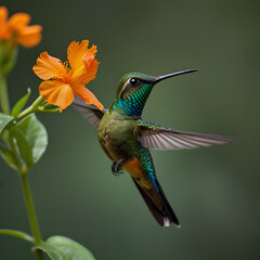 Fototapeta premium Hummingbird Longtailed Sylph Aglaiocercus