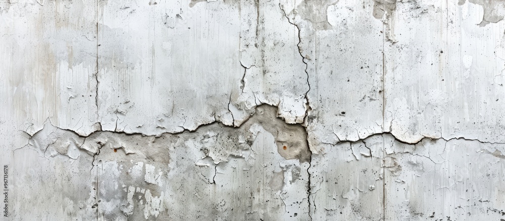 Poster white textured cement wall with a grunge effect ideal for interior design projects or as a backgroun