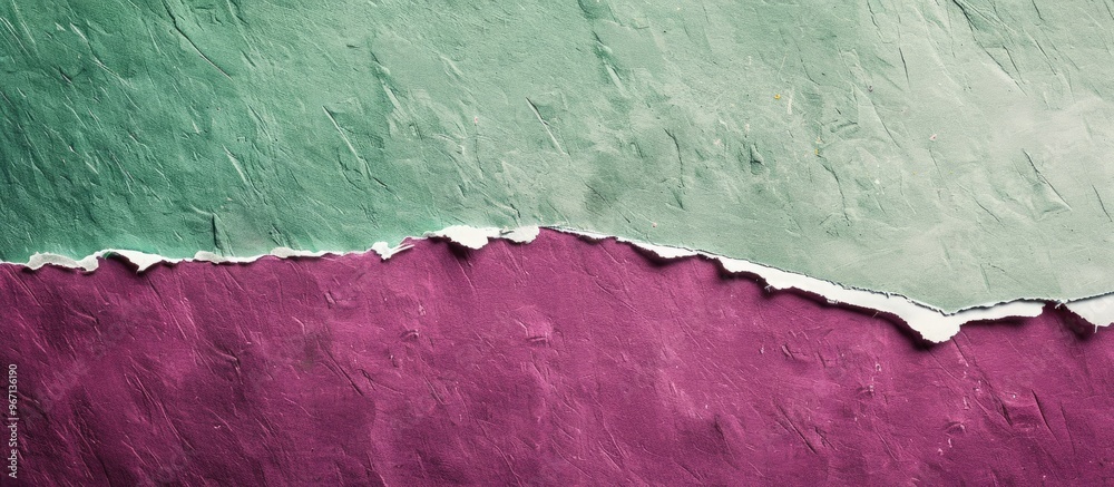 Leinwandbilder vintage purple cardboard background with a white and green border for presentation mockups featuring