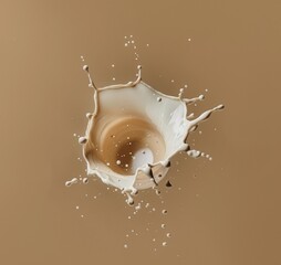 splash of liquid, oat milk, wheat color