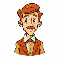 Obraz premium retro man vintage vector illustration