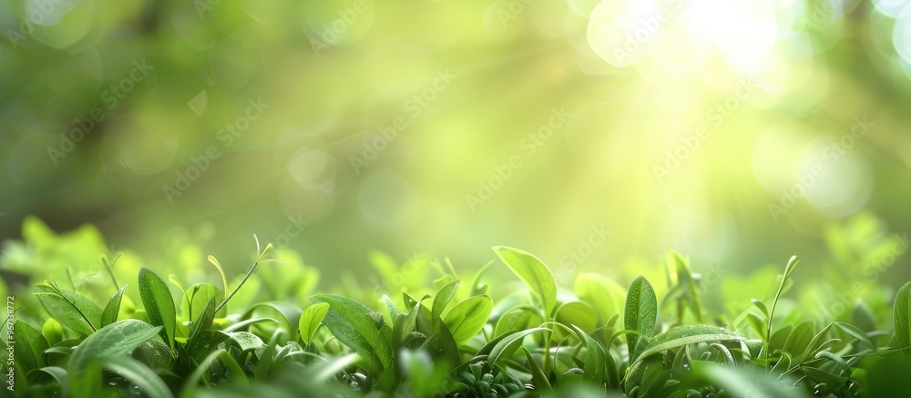 Aufkleber fresh green nature background with blur a beautiful copy space image for backgrounds