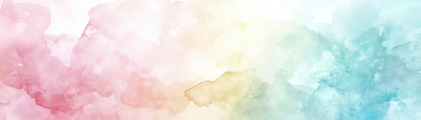 Fototapeta premium A soft, colorful watercolor background blending pastel hues, perfect for creative designs and artistic projects.