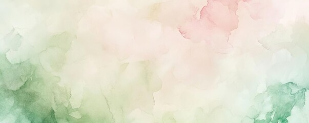 Soft pastel watercolor background with gentle hues of green and pink, ideal for creative projects and design elements.